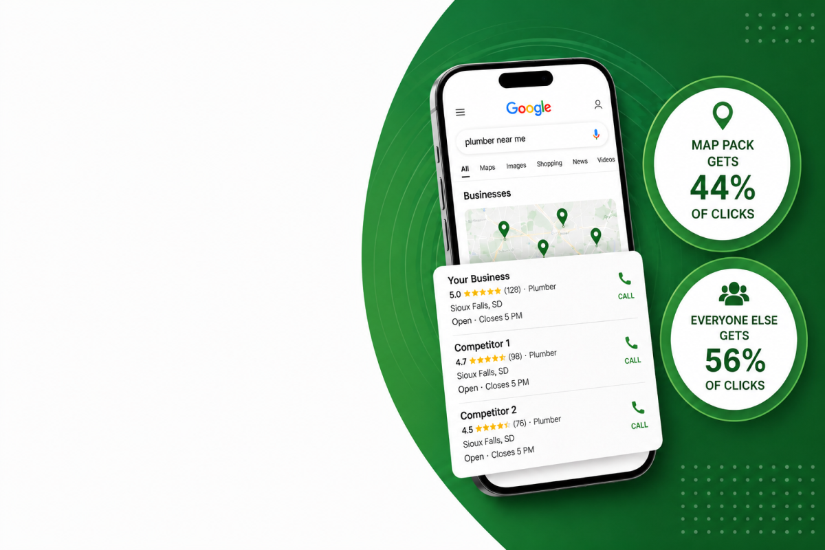 Home search result on google for a near me search for a plumber